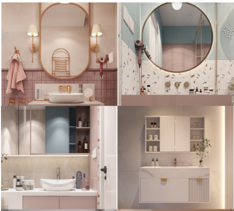 昆明家裝效果，你的浴室柜是怎么搭配的？