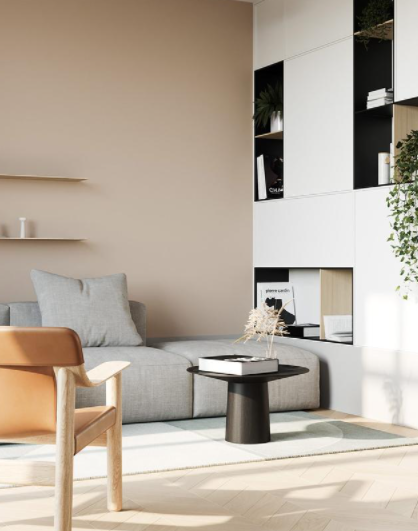 室內裝飾設計風格：舒適的簡約住宅，配以泥土色調的室內裝飾